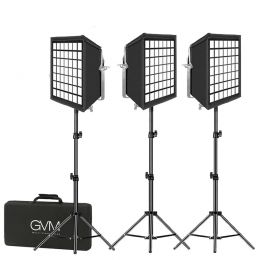 Комплект осветителей GVM 800D-RGB (3шт + софтбоксы)