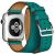 Ремешок кожаный HM Style Double Tour для Apple Watch 42/44 mm Зеленый