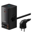 Сетевой адаптер Baseus PowerCombo Retractable-C 65W Чёрный