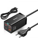 Сетевой адаптер Baseus GaN3 Pro 65W Чёрный (+ кабель Type-C 100W 1м)