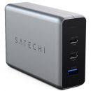 Зарядное устройство Satechi Compact Charger GaN Power (Type-C 100 Вт, USB 12 Вт) Серый космос