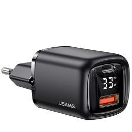 Сетевой адаптер USAMS CC152 T46 33W (EU) Черный