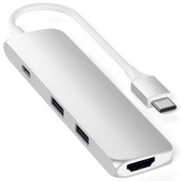 Хаб Satechi Slim Aluminum Multi-Port Adapter Type-C/2хUSB 3.0/ HDMI 4K Серебро