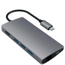 Хаб Satechi Aluminum Multi-Port Adapter V2 Серый