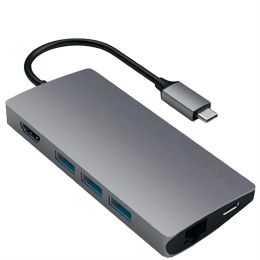 Хаб Satechi Aluminum Multi-Port Adapter V2 Серый