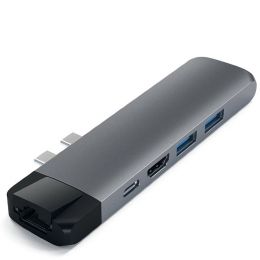 Хаб Satechi Aluminum Pro Hub with Ethernet Серый