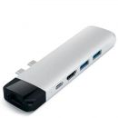 Хаб Satechi Aluminum Pro Hub with Ethernet Серебро