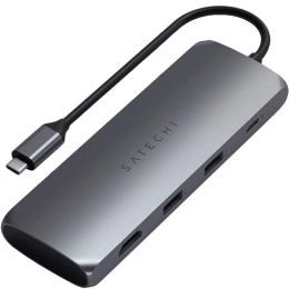 Хаб Satechi USB-C Hybrid Multiport Adapter Серый