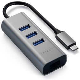 Хаб Satechi Type-C 2-IN-1 USB HUB With Ethernet Серый