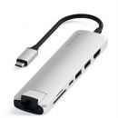 Хаб Satechi Type-C Slim Multiport with Ethernet Adapter Серебро