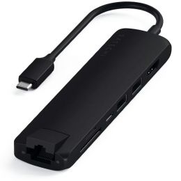 Хаб Satechi Type-C Slim Multiport with Ethernet Adapter Чёрный