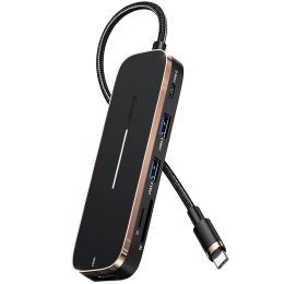 Хаб USAMS US-SJ575 6in1 Multifunctional Type-C HUB