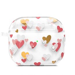 Чехол PQY Sweet для Airpods 3 Розовый/Белый