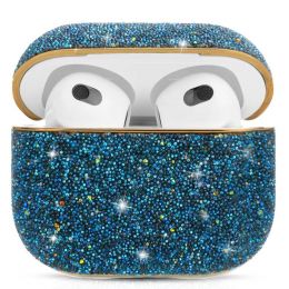Чехол PQY Crystal Fabric для Apple Airpods 3 Синий
