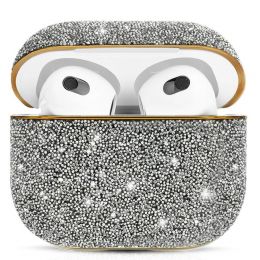 Чехол PQY Crystal Fabric для Apple Airpods 3 Серебро