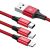 Кабель тройной Baseus Halo 3-in-1 Micro USB+Lightning+Type-C 3.5A 1.2м Красный