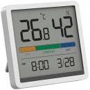 Метеостанция MIIIW NK5253 Mute Thermometer And Hygrometer Clock Белая