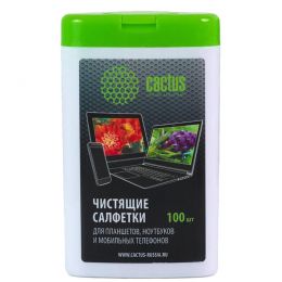 Влажные салфетки для экрана Cactus CS-T1005 100шт