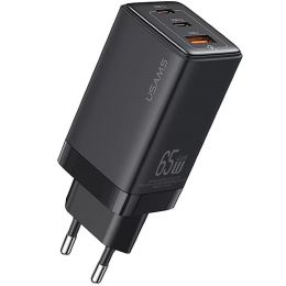 Сетевой адаптер USAMS US-CC180 Sandru GaN 65W Чёрный