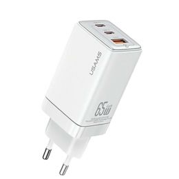 Сетевой адаптер USAMS US-CC180 Sandru GaN 65W Белый