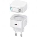 Сетевой адаптер Usams US-CC202 XMF PD35W GaN с телескопическим кабелем Type-C Белый