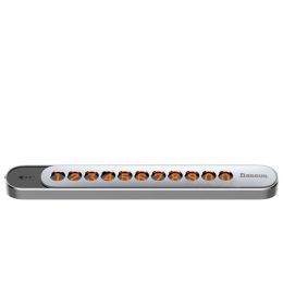 Автовизитка Baseus Sliding cover Серебро