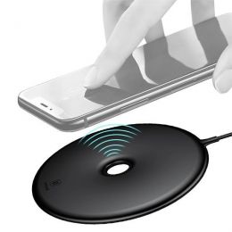 Быстрая беспроводная зарядка Baseus Donut Wireless Charger 15W Черная