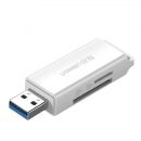 Кардридер Ugreen CM104 USB 3.0 TF + SD Белый