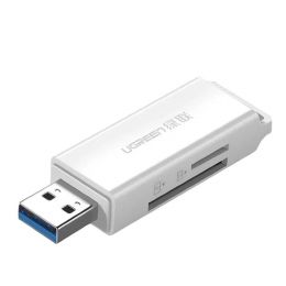 Кардридер Ugreen CM104 USB 3.0 TF + SD Белый