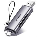 Кардридер Ugreen CM185 Type-C/USB3.0 Серый