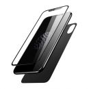 Переднее + заднее стекло Baseus Glass Film Set для iPhone X Черные