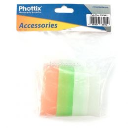 Комплект трёх цветных диффузоров Phottix для вспышки 580EX II