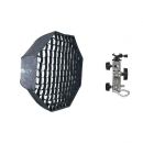 Зонт-октобокс Phottix HD 80 см. с сотками, стойкой и держателем