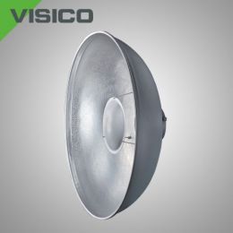Портретная тарелка VISICO RF-550 55 см. серо-серебристая с байонетом Bowens.