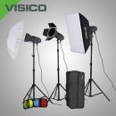 Комплект импульсного света Visico VL PLUS 150 Softbox/Barndoor kit с сумкой