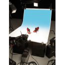 Фон ПВХ Colorama Colorgrad 110x170см White / Aqua
