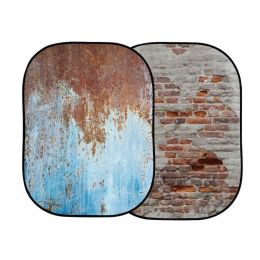 Фон складной Urban 1.5x2.1м Ржавый металл/Штукатурка