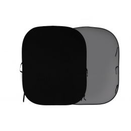 Фон складной Plain 1.8 x 2.15м черный/серый