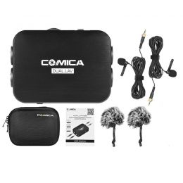 Петличный микрофон двойной Comica DUAL.LAV CVM-D03
