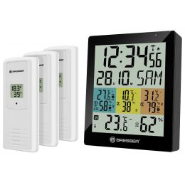 Метеостанция Bresser Temeo Hygro Quadro DLX с тремя датчиками, черная